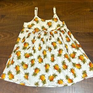 Made in Hawaii Tropical Pineapple Print girls Hawaiian Dress